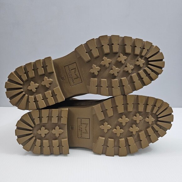 Marc Fisher LTD Hadria Ankle Boot Womens 8 Natural Tan Suede Chelsea Cap Toe - Picture 12 of 14